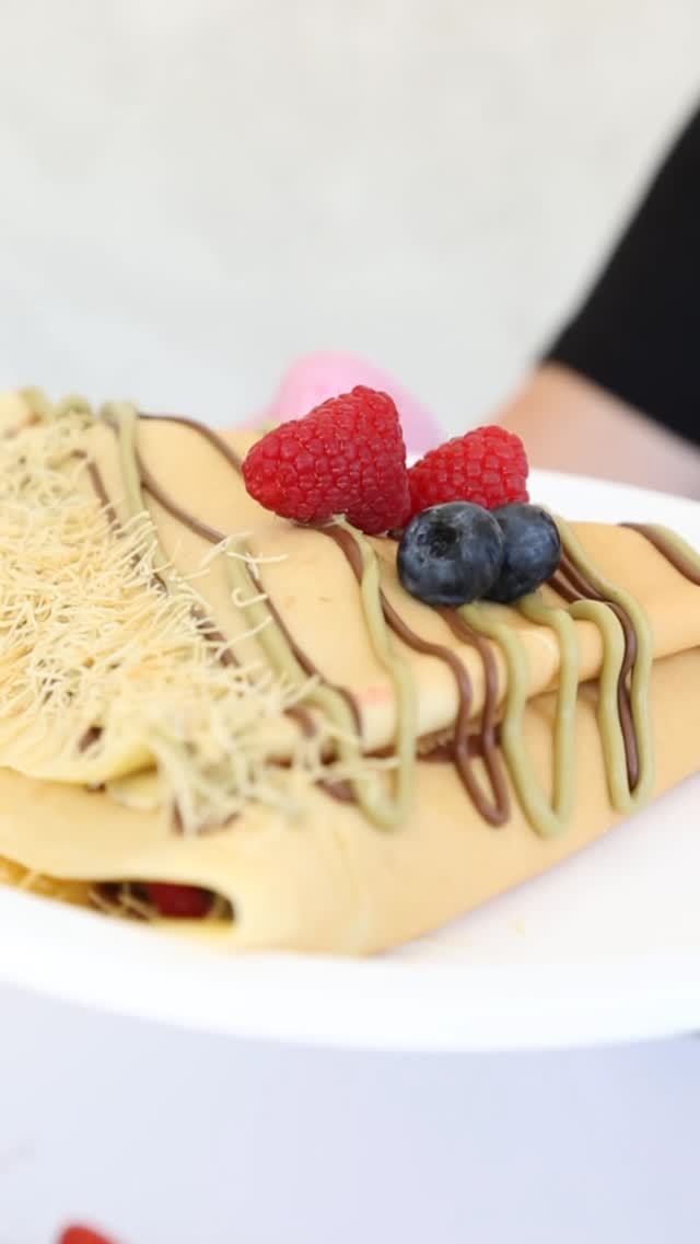 Savoury crepe at a corporate event